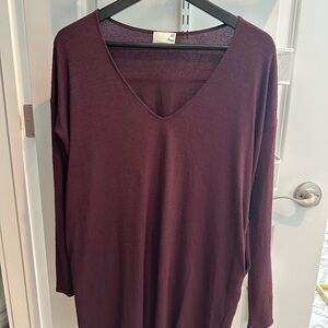Wilfred Burgundy Long Sleeve Dress
